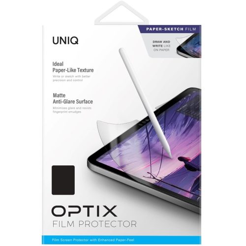 Apple iPad Pro 12.9 (2018 / 2020 / 2021 / 2022), Kijelzővédő fólia, Matt, Uniq Optix Paper Sketch, Clear Prémium 