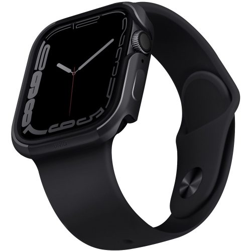 Apple Watch 1-6, SE (40 mm) / Watch 7-8 (41 mm), Fém védőkeret, alumínium, szíj nélkül, Uniq Valencia, fekete