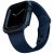 Apple Watch 1-6, SE (44 mm) / Watch 7-8 (45 mm), Fém védőkeret, alumínium, szíj nélkül, Uniq Valencia, kék