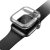Apple Watch 7-8 (45mm), Szilikon védőkeret, 4H képernyővédő fóliával, szíj nélkül, közepesen ütésálló, Uniq Garde Hybrid, átlátszó