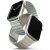 Apple Watch 1-6, SE (38 / 40 mm) / Watch 7 (41 mm), szilikon pótszíj, mágneses zár, kétszínű, két oldalas, megfordítható, Uniq Revix, zsálya/szürke