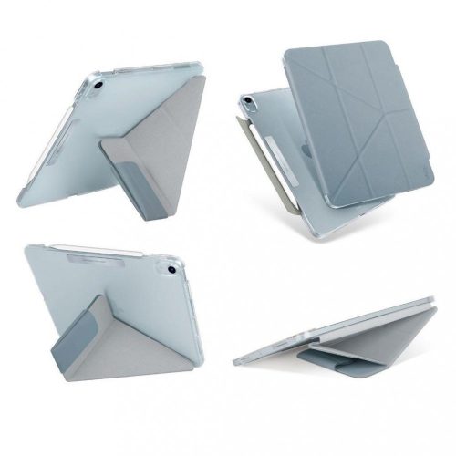 Apple iPad Air (2020) / iPad Air (2022), mappa tok, Apple Pencil tartóval, mágneses záródás, Origami Smart Case, Uniq Camden, kék