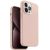 Apple iPhone 14 Pro, Szilikon tok, közepesen ütésálló, cserélhető hátsó kamera keret, Uniq Lino, rózsaszín