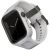 Apple Watch 1-6, SE (44 mm) / Watch 7-8 (45 mm), Műanyag + szilikon védőkeret, szíjjal, közepesen ütésálló, Uniq Monos, szürke