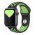 Apple Watch 4-6, SE, SE (2022) (38 / 40 mm) / Watch 7-9 (41 mm), szilikon pótszíj, állítható, lyukacsos, fekete/zöld, gyári