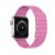 Apple Watch 1-6, SE, SE (2022) (38 / 40 mm) / Watch 7-9 (41 mm), műbőr pótszíj, mágneses zár, 3D minta, Phoner, rózsaszín