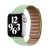 Apple Watch 1-6, SE, SE (2022) (42 / 44 mm) / Watch 7-9 (45 mm), szilikon pótszíj, mágneses zár, bőrhatású, 3D minta, Phoner, zöld