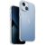 Apple iPhone 14 Plus, Szilikon keret + műanyag hátlap, közepesen ütésálló, légpárnás sarok, Uniq Combat, átlátszó/kék