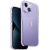 Apple iPhone 14 Plus, Szilikon keret + műanyag hátlap, közepesen ütésálló, légpárnás sarok, Uniq Combat, átlátszó/lila