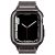 Apple Watch 7-8 (45mm), Alumínium védőkeret, acél szíjjal, milánói stílus, Spigen Metal Fit Pro, sötétszürke