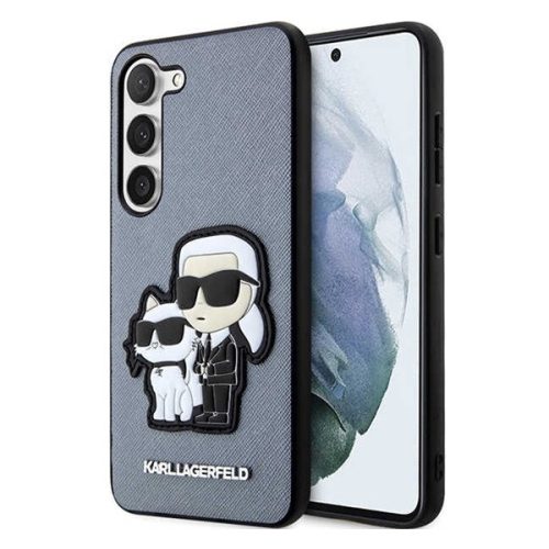 Karl Lagerfeld Saffiano Samsung Galaxy S23+, szilikon tok, szürke