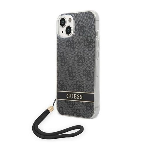 Guess 4G Print Strap Apple iPhone 14 Plus hátlap tok, fekete