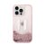 Karl Lagerfeld Liquid Glitter Big KL Apple iPhone 14 Pro hátlap tok, rózsaszín