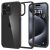 Apple iPhone 15 Pro, Műanyag hátlap védőtok + szilikon keret, Spigen Ultra Hybrid, átlátszó/fekete