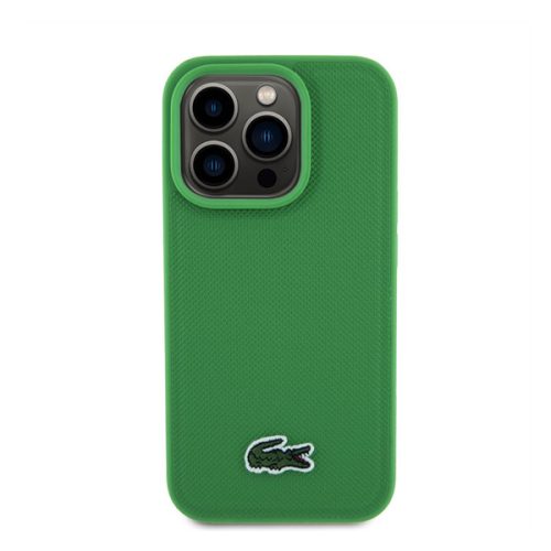 Lacoste Iconic Petit Pique Woven Logo iPhone 15 Pro MagSafe tok, zöld