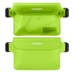   Univerzális sport övtáska, zárható, vízálló, Spigen Aqua Shield A620, zöld - 2 db / csomag
