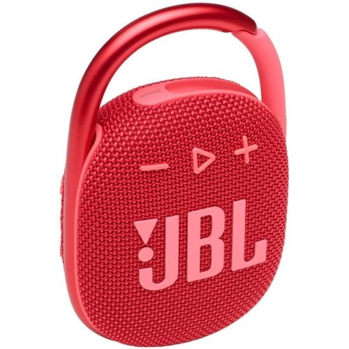 Bluetooth hordozható hangszóró, 5W, v5.1, felakasztható, vízálló, JBL Clip 4, piros
