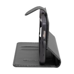   Apple iPhone 7 / 8 / SE (2020) / SE (2022), Oldalra nyíló tok, stand, kártyatartóval, csatos, Tactical Field Notes, fekete