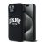 DKNY Liquid Silicone Arch Logo iPhone 15 MagSafe hátlap tok, fekete