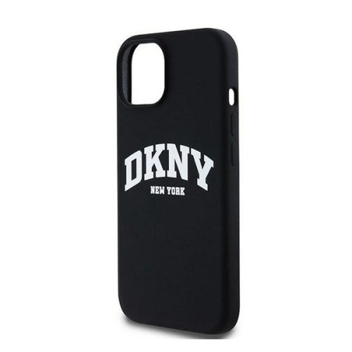 DKNY Liquid Silicone Arch Logo iPhone 11 Magsafe hátlap tok, fekete