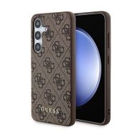   Guess 4G Metal Gold Logo Samsung Galaxy A35 hátlap tok, barna