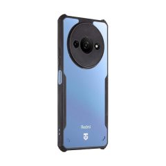   Xiaomi Redmi A3, Szilikon tok, közepesen ütésálló, légpárnás sarok, Tactical Quantum Stealth, átlátszó/fekete