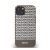 DKNY PU Leather Repeat Pattern Bottom Stripe Apple iPhone 15 Magsafe kompatibilis hátlap tok, barna