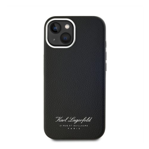 Karl Lagerfeld Grained PU Hotel RSG iPhone 14 hátlap tok, fekete