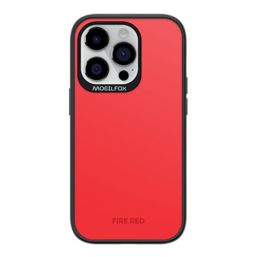 Apple iPhone 14 Pro, Műanyag hátlap védőtok + szilikon, közepesen ütésálló, Mobilfox Full Shock Fire Red, piros