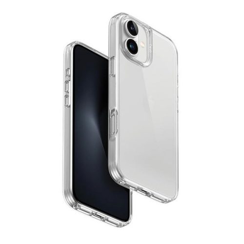 Apple iPhone 16 Plus, Szilikon tok, közepesen ütésálló, Uniq Air Fender, átlátszó