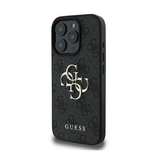 Guess PU 4G Metal Logo Apple iPhone 16 Pro hátlap tok, szürke