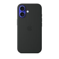Apple iPhone 16 MagSafe gyári szilikon tok, fekete