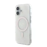   Guess IML 4G Background iPhone 16 Plus MagSafe kemény hátlap tok, fehér GUHMP16MH4DTEH