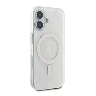   Guess IML 4G Background iPhone 16 Plus MagSafe kemény hátlap tok, fehér GUHMP16MH4DTEH