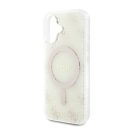 Guess IML 4G Background iPhone 16 Plus MagSafe kemény hátlap tok, fehér GUHMP16MH4DTEH