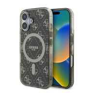   Guess IML 4G Background iPhone 16 Plus MagSafe kemény hátlap tok, barna GUHMP16MH4DTEW