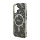 Guess IML 4G Background iPhone 16 Plus MagSafe kemény hátlap tok, barna GUHMP16MH4DTEW