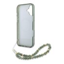 Guess IML Flowers Allover Electro iPhone 16 Plus kemény hátlap tok pánttal, zöld GUHMP16LHCPOFPH