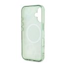 Guess IML Flower & Tonal Circle iPhone 16 Plus kemény hátlap tok, zöld GUHMP16MHFWBDCEN