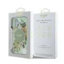 Guess IML Flower & Tonal Circle iPhone 16 Plus kemény hátlap tok, zöld GUHMP16MHFWBDCEN