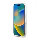 Guess IML Flowers Wreath iPhone 16 Plus MagSafe kemény hátlap tok, átlátszó GUHMP16MHFWFCT