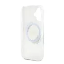 Guess IML Flowers Wreath iPhone 16 Plus MagSafe kemény hátlap tok, átlátszó GUHMP16MHFWFCT