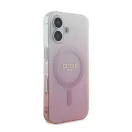 Guess IML Glitter Gradient iPhone 16 Plus MagSafe kemény hátlap tok, rózsaszín GUHMP16MHGRCELP