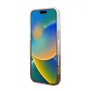 Guess IML Glitter Gradient iPhone 16 Plus MagSafe kemény hátlap tok, barna GUHMP16MHGRCELW