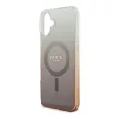 Guess IML Glitter Gradient iPhone 16 Plus MagSafe kemény hátlap tok, barna GUHMP16MHGRCELW