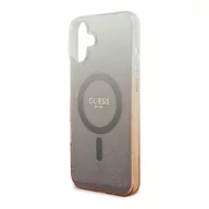   Guess IML Glitter Gradient iPhone 16 Plus MagSafe kemény hátlap tok, barna GUHMP16MHGRCELW