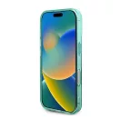 Guess IML Rhinestones MagSafe iPhone 16 Plus kemény hátlap tok, zöld GUHMP16MPFTDTEN