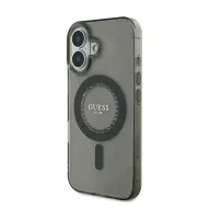   Guess IML Rhinestones MagSafe iPhone 16 Plus kemény hátlap tok, fekete GUHMP16MPFTDTEK