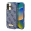 Guess 4G Logo Plate iPhone 16 Plus MagSafe kemény hátlap tok, kék GUHMP16MU4GPRB