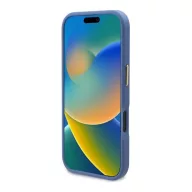   Guess 4G Logo Plate iPhone 16 Plus MagSafe kemény hátlap tok, kék GUHMP16MU4GPRB